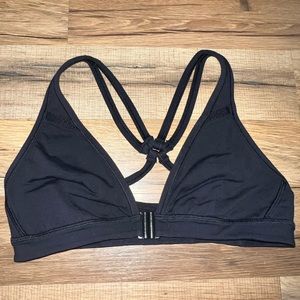 LULULEMON Black Front Clip Bra Size 6